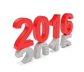 2015-2016 change new year 2016 isolated