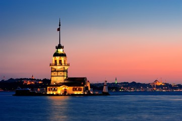 Maiden Tower in magical evening