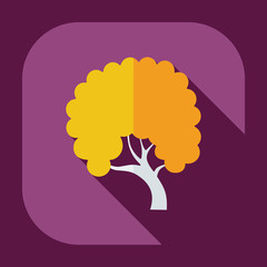 Flat modern design with shadow icons tree