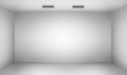 Empty space - empty wall in a room with light spots.