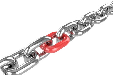 Obraz premium render stainless steel chain