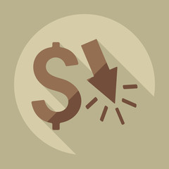 Flat modern design with shadow icons business icon