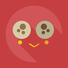 Obraz premium Flat modern design with shadow icons confused smiley