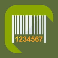 Flat modern design with shadow icons barcode