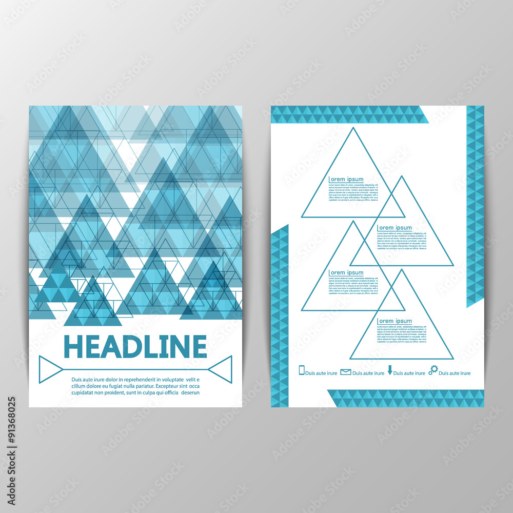 Poster brochure design abstract triangles. triangle pattern background