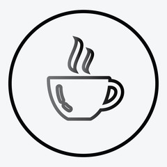  Simplistic coffee cup icon vector