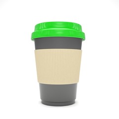 Coffee to go on white