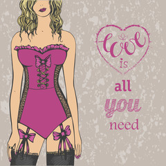 Girl in sexy lingerie