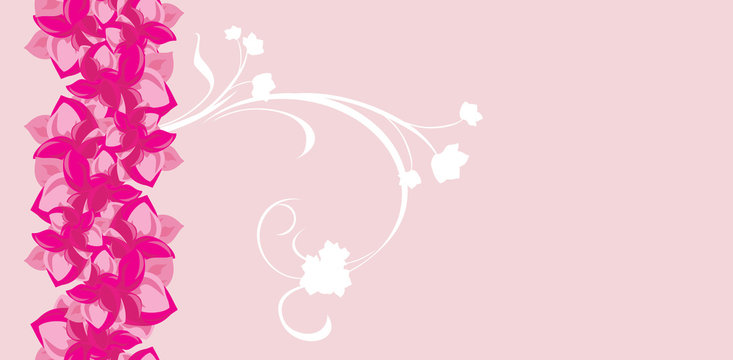 Pink flowers. Seamless background for greeting wrapping