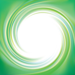 Vector swirling backdrop. Spiral green surface