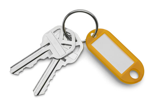 Keys and Yellow Key Chain