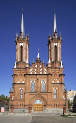 Fototapeta na wymiar Catholic Church of the Blessed Virgin in Vladivostok. Russia