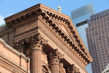 Philadelphia Pennsylvania. American city. American architecture. Landmark tourist attraction. Philadelphia Cathedral church. Roman Catholic church.