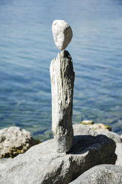 Balancierte Steine Bodensee