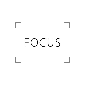 focus black and white vector