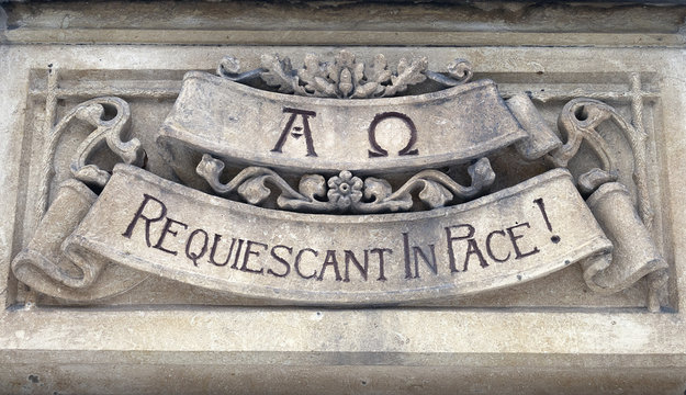 Gravestone With The Letters Rip