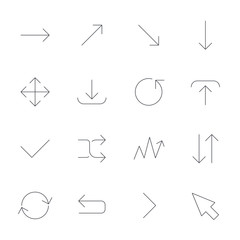 Arrow download, refresh and fullscreen symbols.