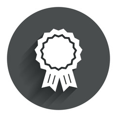 Award medal icon. Best guarantee symbol.