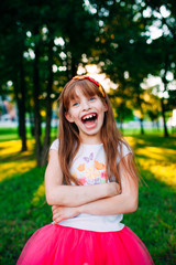 laughing girl, cheerful portrait.