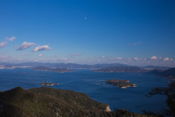 弥山からの眺め　瀬戸内海