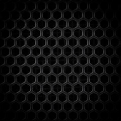 Abstract Steel or Metal Textured Pattern with Hexagonal Cells As Background - 91378470