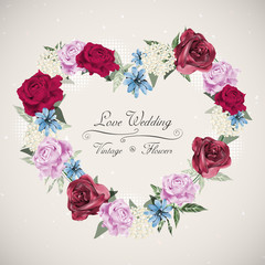 romantic floral wedding invitation design