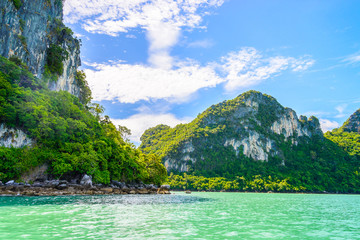 Beautiful tropical island  and sea in thailand