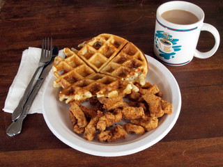 chicken and waffles