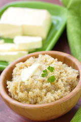 Wheat porridge with butter