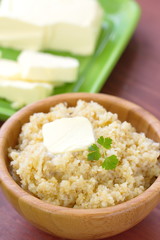 Wheat porridge with butter