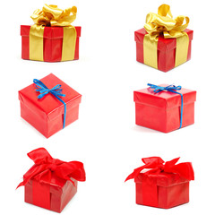 gift box with ribbon on white background