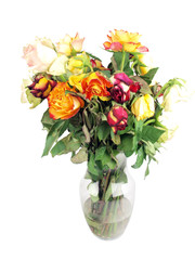 dried roses bouquet 2
