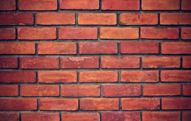 Papier Peint photo autocollant Mur de briques fond de mur de briques rouges grunge