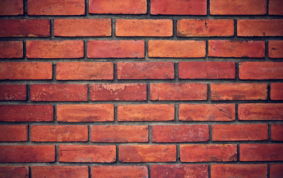 Fototapeta grunge red brick wall background