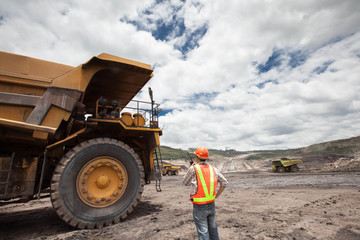 Heavy mining industry worker
