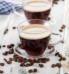 Two Glass Coffee cups