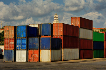 Fototapeta premium transport containers