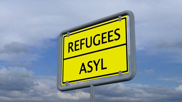 Refugees Asyl Sign