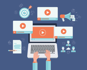 business video marketing content online concept