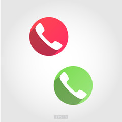 Phone handset icon set 