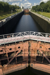 Fototapeta premium Шлюз Канала им. Москвы. Камера.