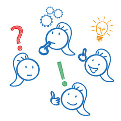 Stickman Woman Concept Planning