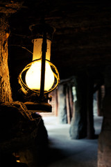 Old lamp in a mine