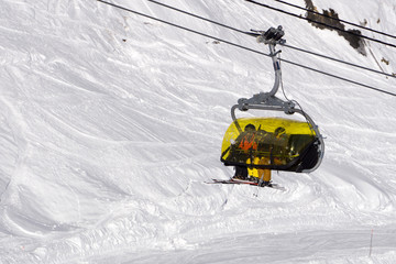 Chairlift in a ski resort