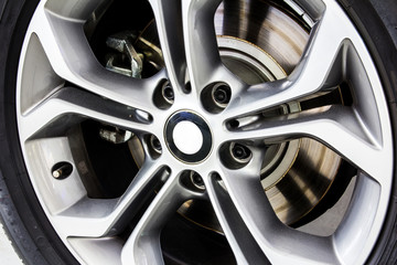 close up alloy wheel