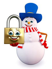snowman with lock