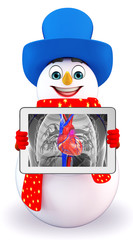 snowman with anatomical x-ray