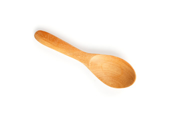 wooden spoon isolated on white background