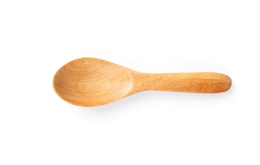 wooden spoon isolated on white background