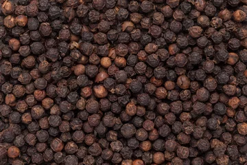 Crédence de cuisine en verre imprimé Herbes Organic Black pepper (Piper nigrum)  closeup background texture.